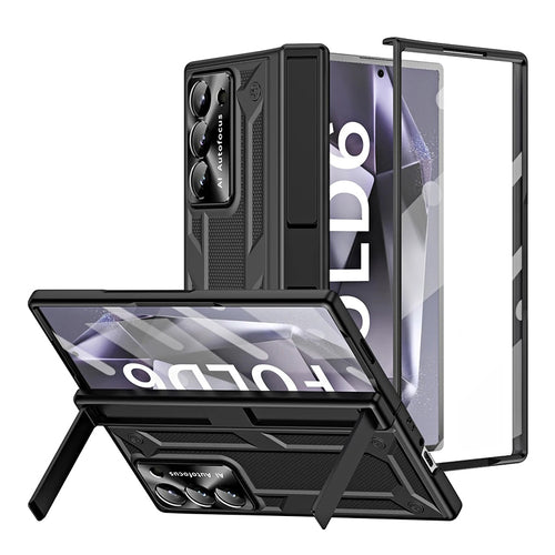 Husa tip bumper OEM compatibila cu Galaxy Z Fold 6, Antisoc, policarbonat, Negru