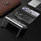 Husa tip bumper OEM compatibila cu Galaxy Z Fold 6, Antisoc, policarbonat, Negru