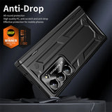 Husa tip bumper OEM compatibila cu Galaxy Z Fold 6, Antisoc, policarbonat, Negru