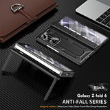 Husa tip bumper OEM compatibila cu Galaxy Z Fold 6, Antisoc, policarbonat, Negru