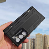 Husa tip bumper OEM compatibila cu Galaxy Z Fold 6, Antisoc, policarbonat, Negru