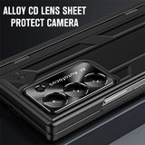Husa tip bumper OEM compatibila cu Galaxy Z Fold 6, Antisoc, policarbonat, Negru