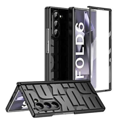 Husa tip bumper OEM compatibila cu Galaxy Z Fold 6, policarbonat, Negru