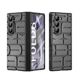 Husa tip bumper OEM compatibila cu Galaxy Z Fold 6, policarbonat, Negru