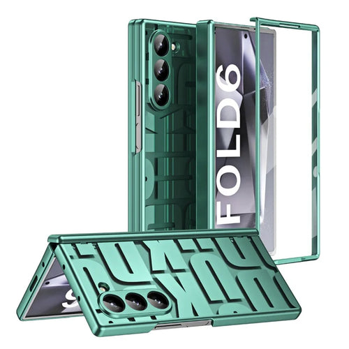 Husa tip bumper OEM compatibila cu Galaxy Z Fold 6, policarbonat, Verde