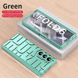 Husa tip bumper OEM compatibila cu Galaxy Z Fold 6, policarbonat, Verde