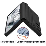 Husa OEM compatibila cu Galaxy Z Fold 6, piele, Bej