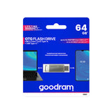 Stick USB Goodram ODA3 64GB USB 3.2 dual connector (USB-A + USB-C) – argintiu