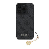 Husa spate GUESS pentru Apple iPhone 16 Pro Max, 4G Charm Tone on Tone, Gri