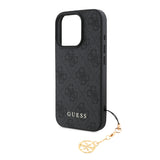 Husa spate GUESS pentru Apple iPhone 16 Pro Max, 4G Charm Tone on Tone, Gri