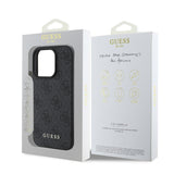 Husa spate GUESS pentru Apple iPhone 16 Pro Max, 4G Charm Tone on Tone, Gri