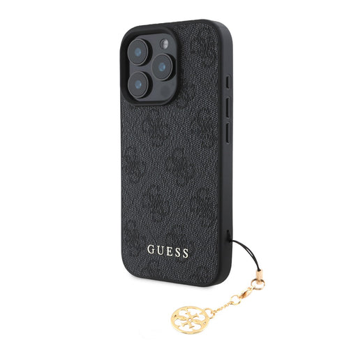 Husa spate GUESS pentru Apple iPhone 16 Pro Max, 4G Charm Tone on Tone, Gri
