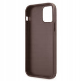 Husa Guess compatibila cu iPhone 14 Pro, piele, Maro