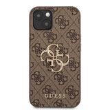 Husa Guess compatibila cu iPhone 13, piele ecologica, Maro