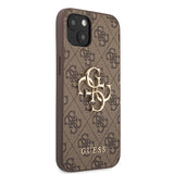 Husa Guess compatibila cu iPhone 13, piele ecologica, Maro