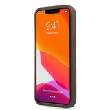 Husa Guess compatibila cu iPhone 13, piele ecologica, Maro