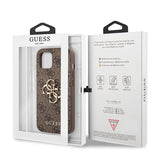 Husa Guess compatibila cu iPhone 13, piele ecologica, Maro