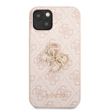 Husa telefon pentru Apple iPhone 14 Pro Max GUESS Metal Logo, Roz