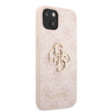 Husa spate GUESS pentru Apple iPhone 14 Pro, Metal Logo, Roz