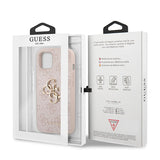 Husa spate GUESS pentru Apple iPhone 14 Pro, Metal Logo, Roz