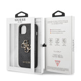 Husa telefon pentru Apple iPhone 14 Pro Max, GUESS Metal Logo, Gri