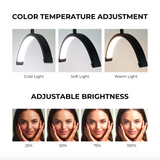 Lampa LED Cosmetica Statica 16" cu Suport Telefon – 180 LED-uri, 20W