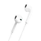 Casti XO EP70 cu microfon, conector Lightning, Albe