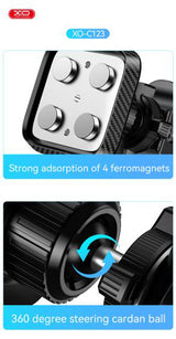 Suport auto magnetic XO C123, prindere grila ventilatie, negru