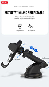 Suport auto XO C77 cu ventuza, design BMW - negru