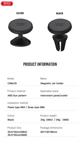 Suport auto magnetic XO C96B - negru