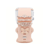 Set bijuterii curea ceas, inel + charm fluture, argintiu
