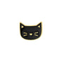 Charm decorativ pentru curea ceas, model pisica, negru
