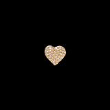 Charm decorativ inima cu diamante, auriu, pentru curea ceas