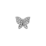 Pandantiv Charm Bijuterie Fluture cu Cristale, Argintiu