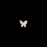 Charm decorativ fluture cu pietre, curea ceas, auriu