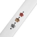 Charm bijuterie curea ceas floare, argintiu