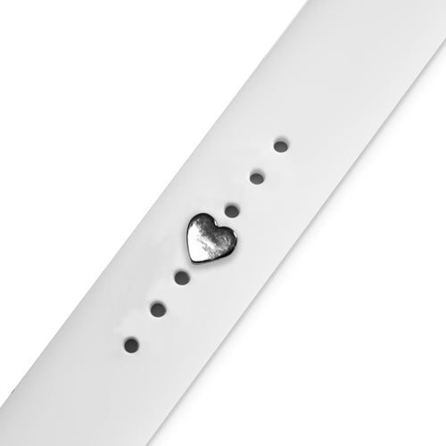 Charm bijuterie curea ceas inima, argintiu