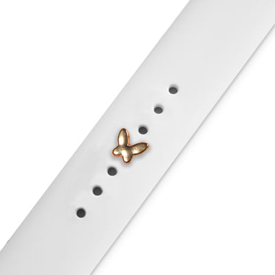 Charm decorativ pentru curea ceas fluture, auriu