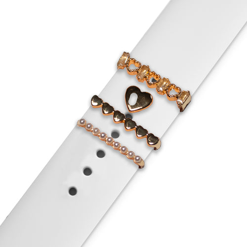Set ornamente bijuterii metalice pentru curea ceas, tip inel #8