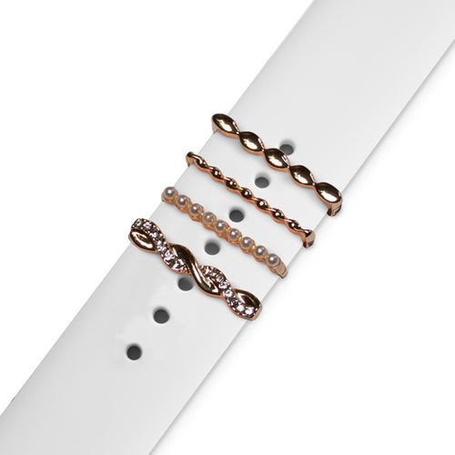 Set ornamente bijuterii metalice pentru curea ceas, tip inel #13