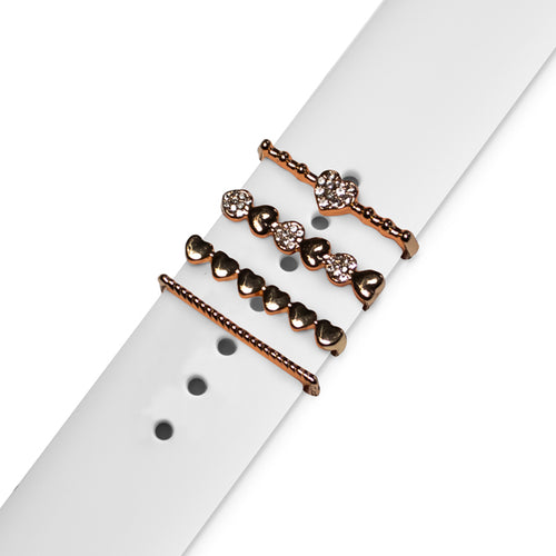 Set ornamente bijuterii metalice pentru curea ceas, tip inel #11