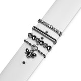 Set Bijuterii Curea Ceas, Inel + Charm Albina, Argintiu