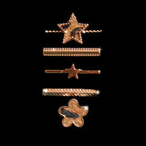 Set accesorii curea ceas, inel + charm stea, model leopard