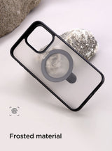 Husa cu inel Joyroom compatibila cu iPhone 15 Pro, MagSafe/Magnetic, PC, TPU, Negru