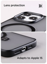 Husa cu inel Joyroom compatibila cu iPhone 15 Pro Max, MagSafe/Magnetic, PC, TPU, Negru