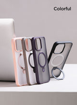 Husa cu inel Joyroom compatibila cu iPhone 15, MagSafe/Magnetic, PC, TPU, Negru