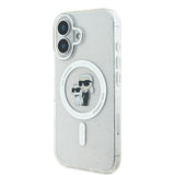 Husa Karl Lagerfeld compatibila cu iPhone 16, MagSafe/Magnetic, silicon, Transparent