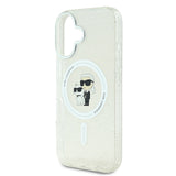 Husa Karl Lagerfeld compatibila cu iPhone 16, MagSafe/Magnetic, silicon, Transparent