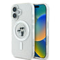 Husa Karl Lagerfeld compatibila cu iPhone 16, MagSafe/Magnetic, silicon, Transparent