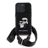 Husa tip carte Karl Lagerfeld compatibila cu iPhone 16 Pro, piele PU, Negru